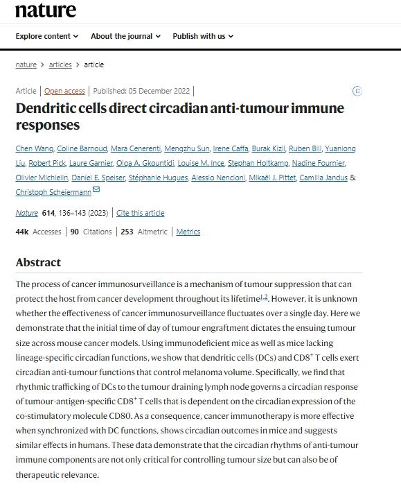 《Dendritic cells direct circadian anti-t