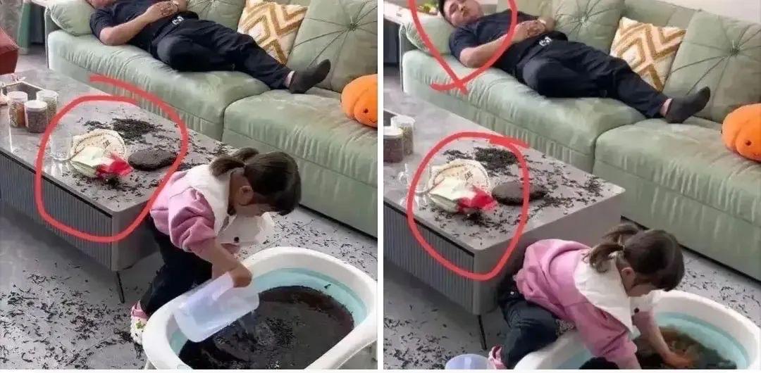 一会这位爸爸醒了，你说他心会不会痛？