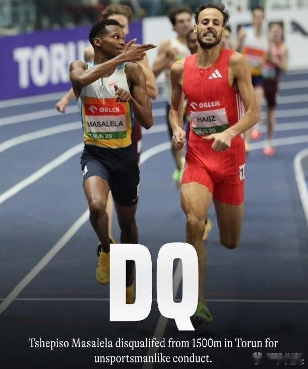 田径 因庆祝动作不当，博茨瓦纳运动员被取消1500米冠军。北京时间2月23日，博