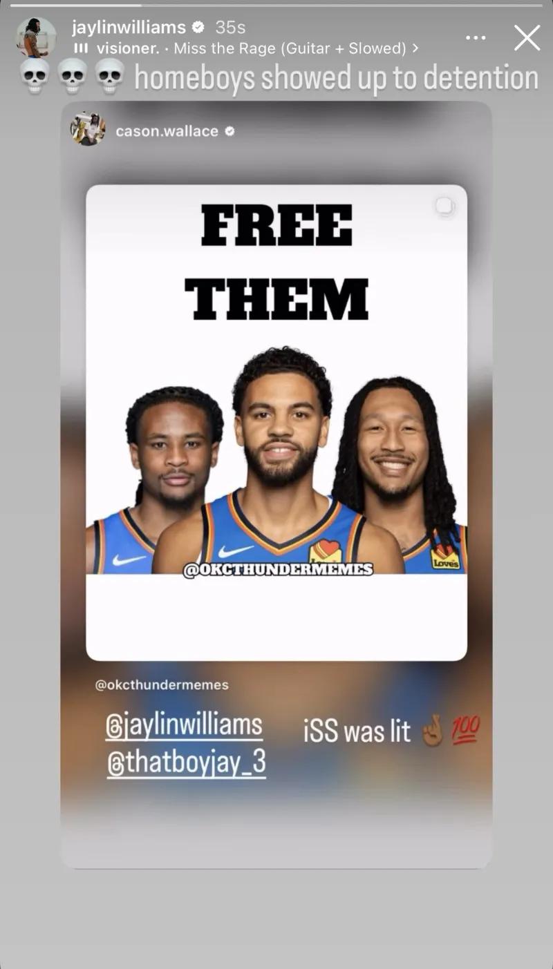 杰林社媒转发自己与队友三人被驱逐的新闻：放了他们吧！
03月23日讯 在今日的N