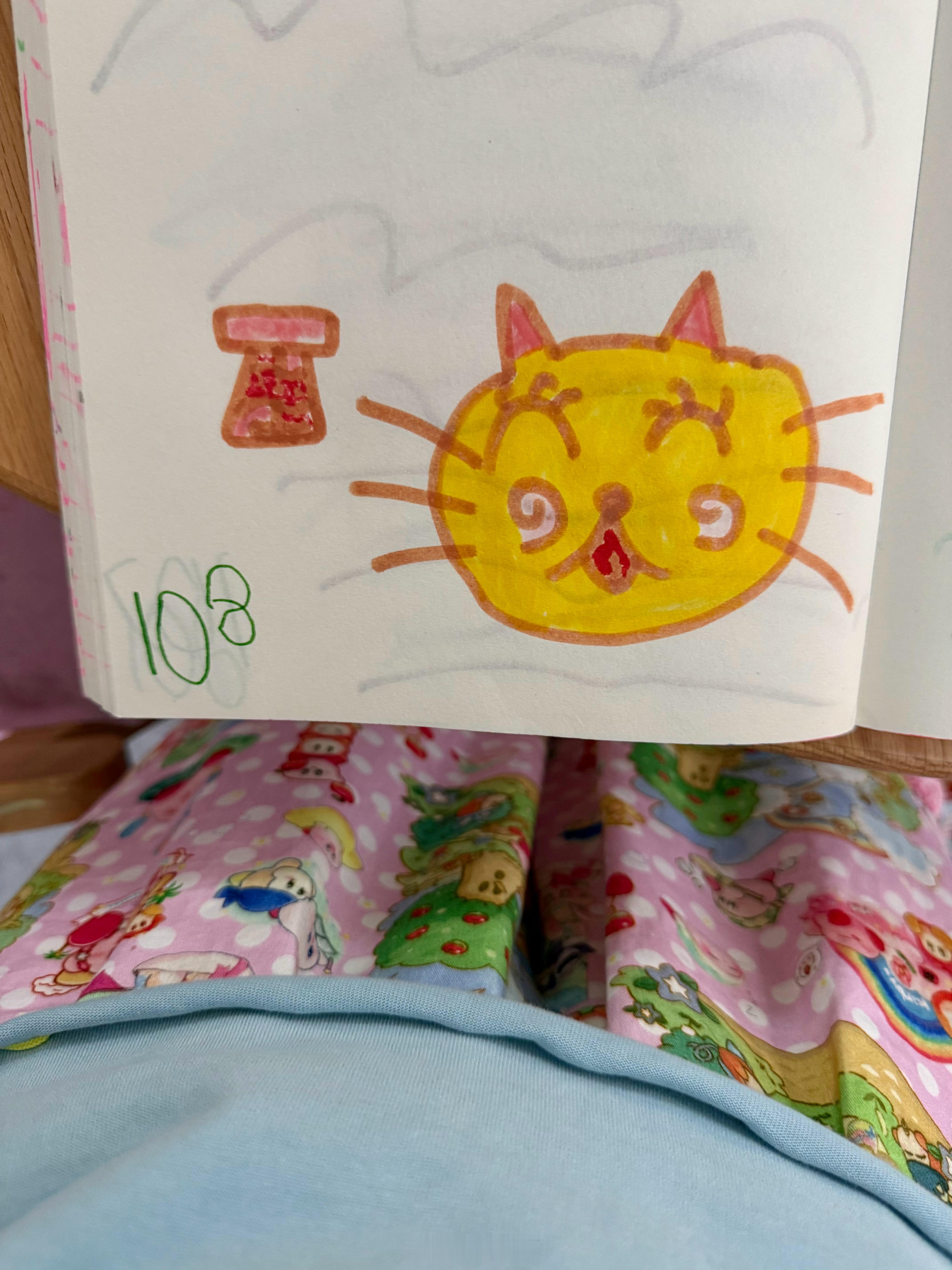 小妤给自己画的小猫头像 