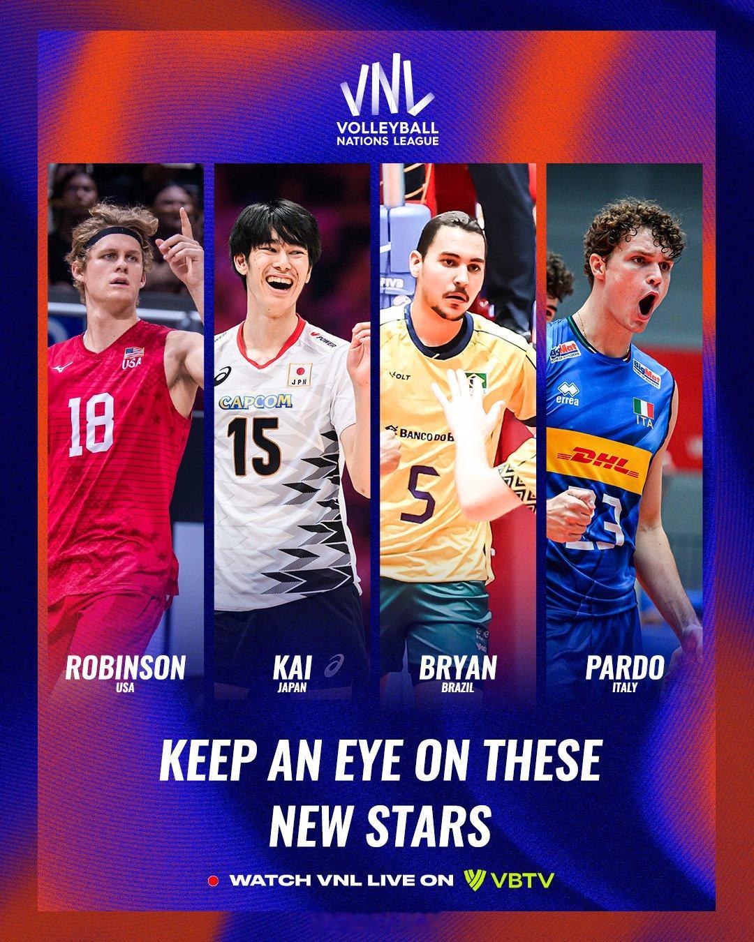 排球世界：“VNL🌍：新一代力量，登场！✨在刚过去的赛季，你曾见证他们在联赛中