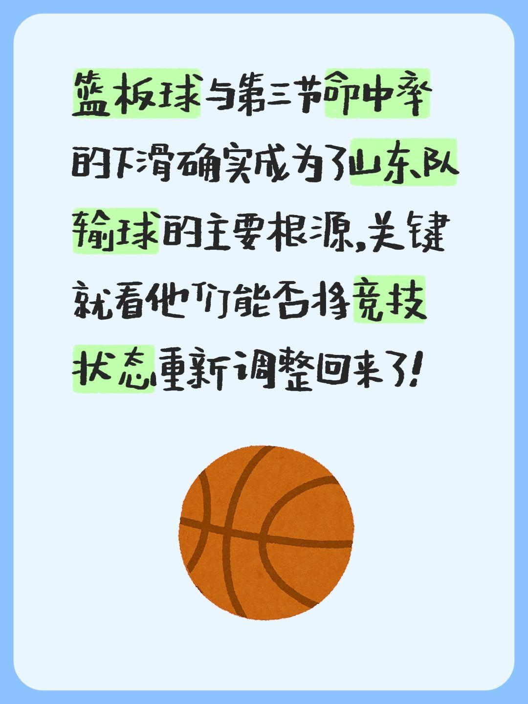 我评论了 的作品： 篮板球与第三节命中率的下滑确实成为了山东队输球的主...