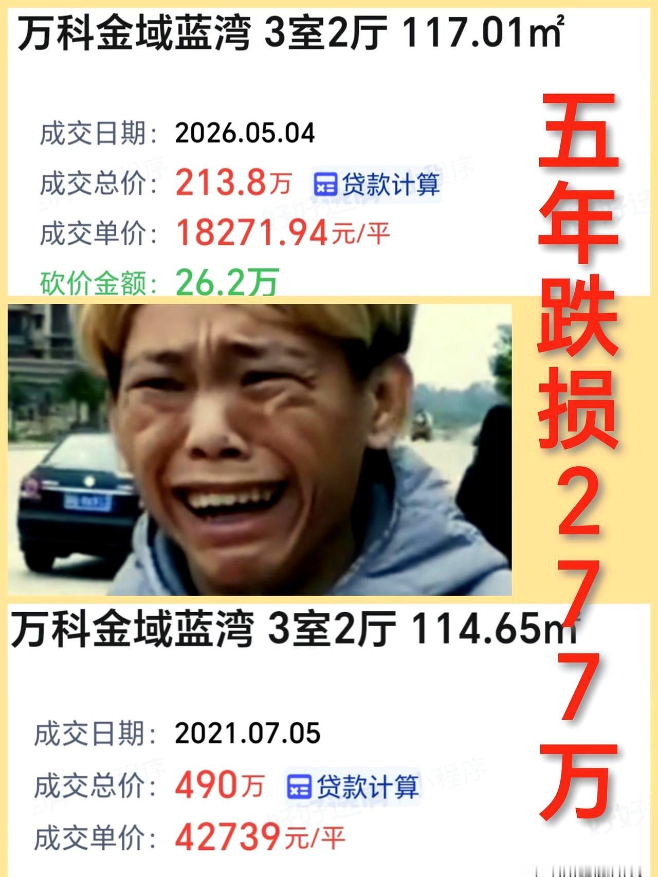 一套房5年能差出277万，这数字是不是有点离谱？
南京江宁九龙湖的万科金域蓝湾，
