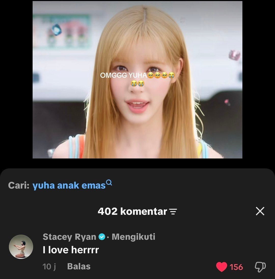 STACEY RYAN评论了YUHA相关的视频🥺“I love herrrr”