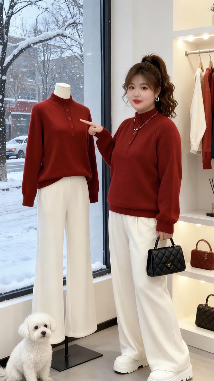 微胖女孩秋冬也要有效穿搭微胖梨形冬天也要美美哒大码女装微胖女生的过年漂...