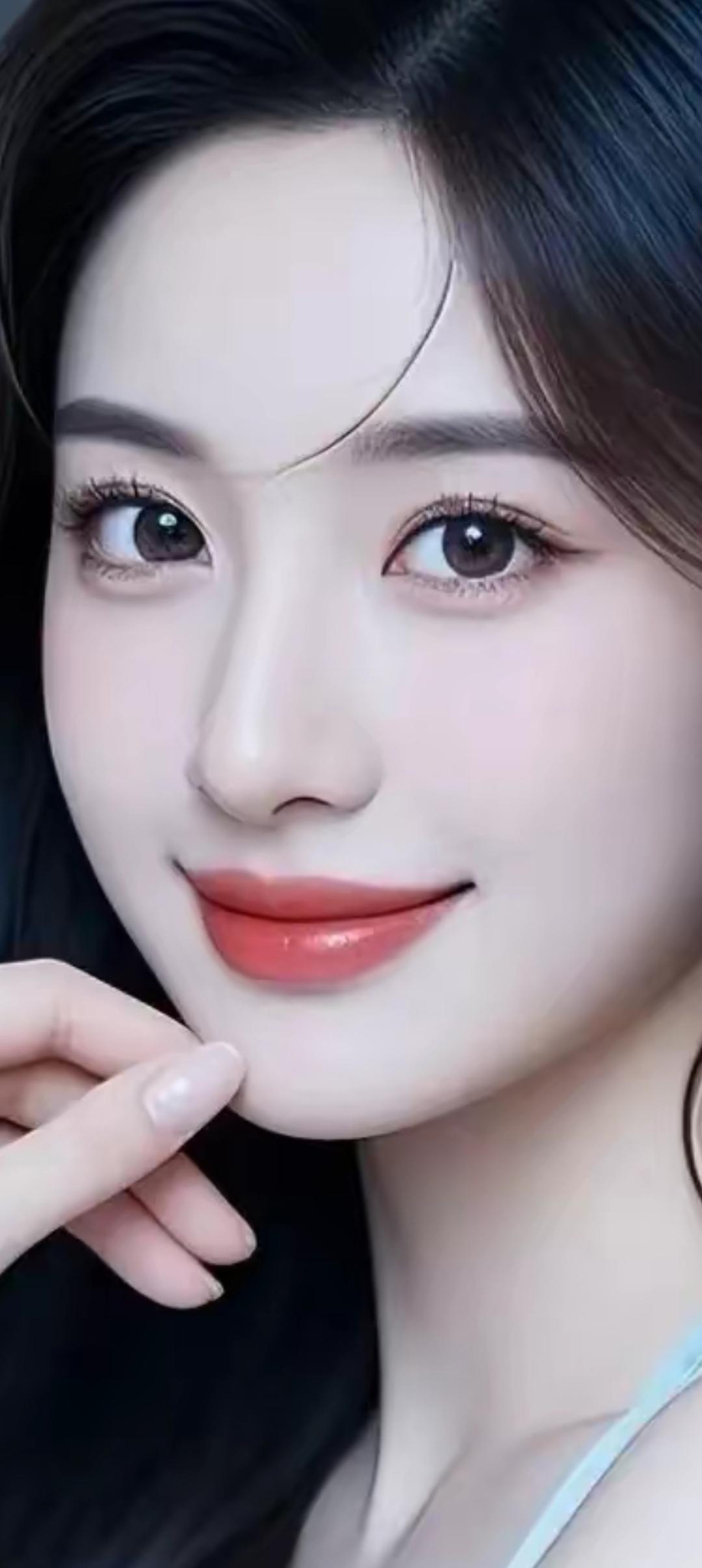 温柔甜美的微笑，粉嫩的唇色，让人心动不已！💖😊