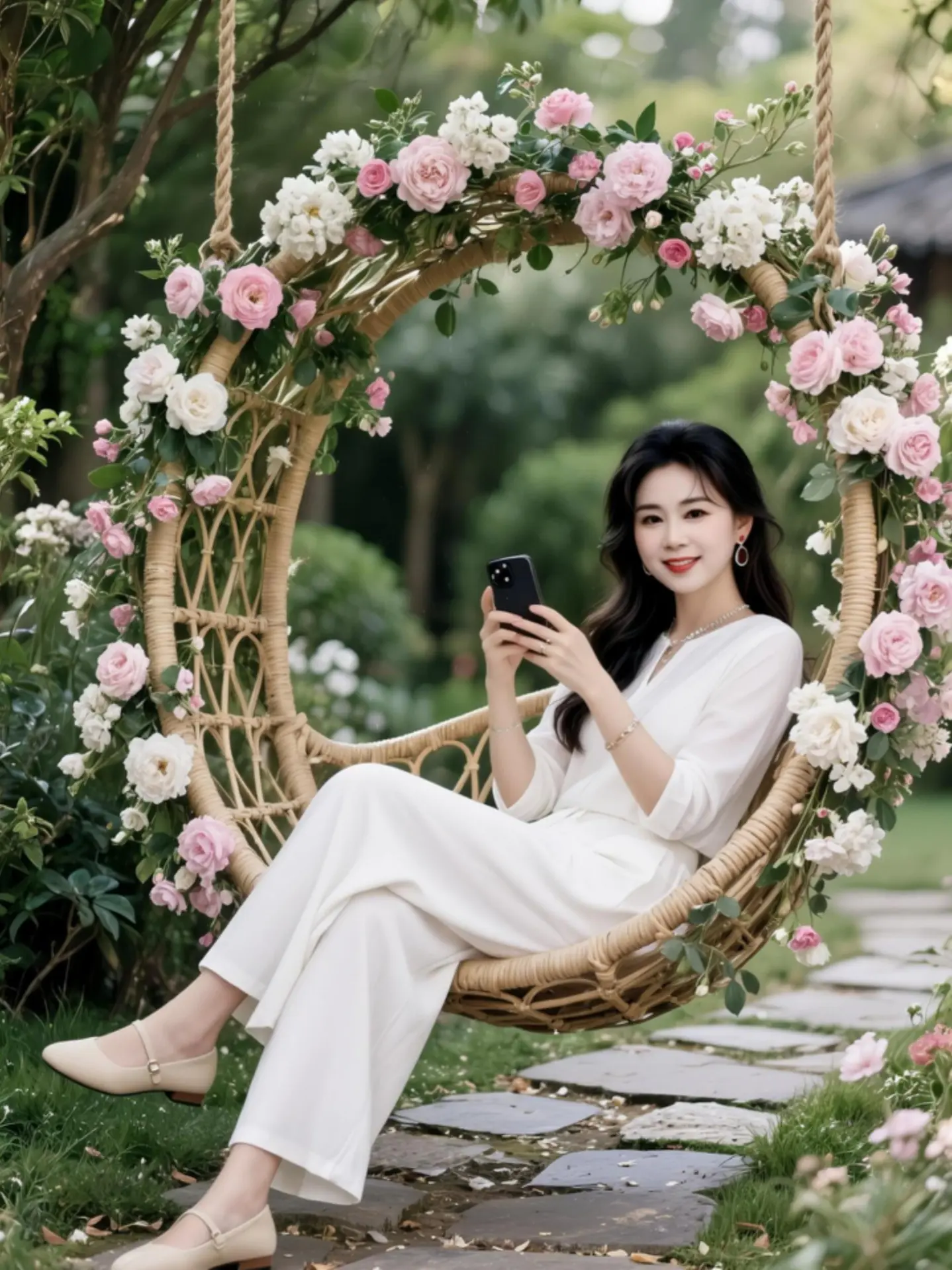 AI花园秋千照 随变ai随便玩