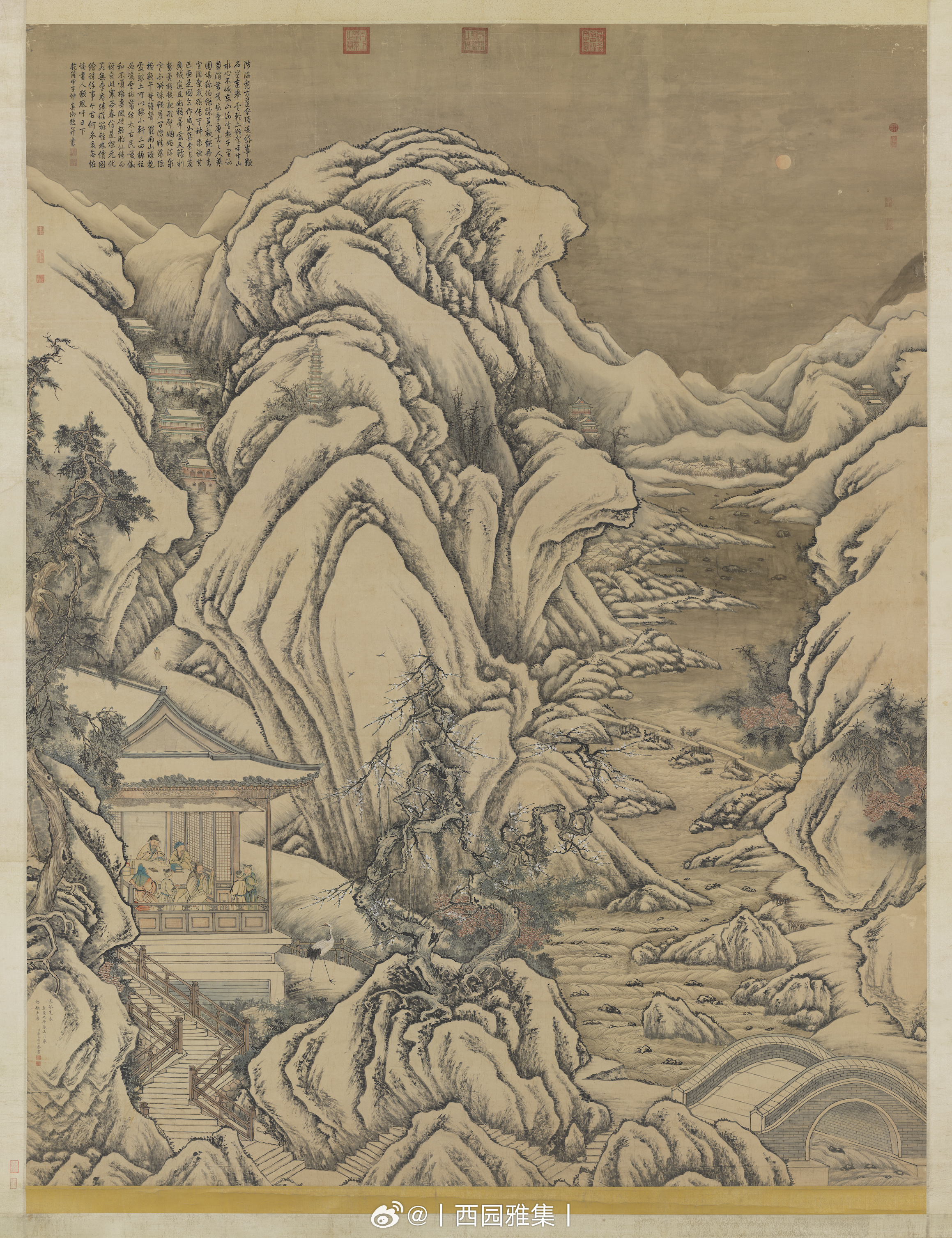 清 唐岱 孙祜合仿李唐寒谷先春　轴唐岱（西元一六七三年生－卒年待考）。满州人，字