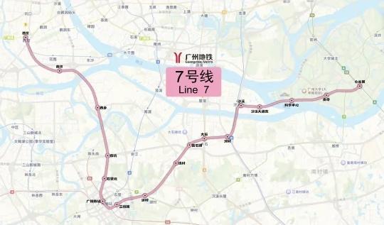 广州地铁7号线:西塱-小谷围，2010年规划方案
大部分内容为主观推测，知道具体