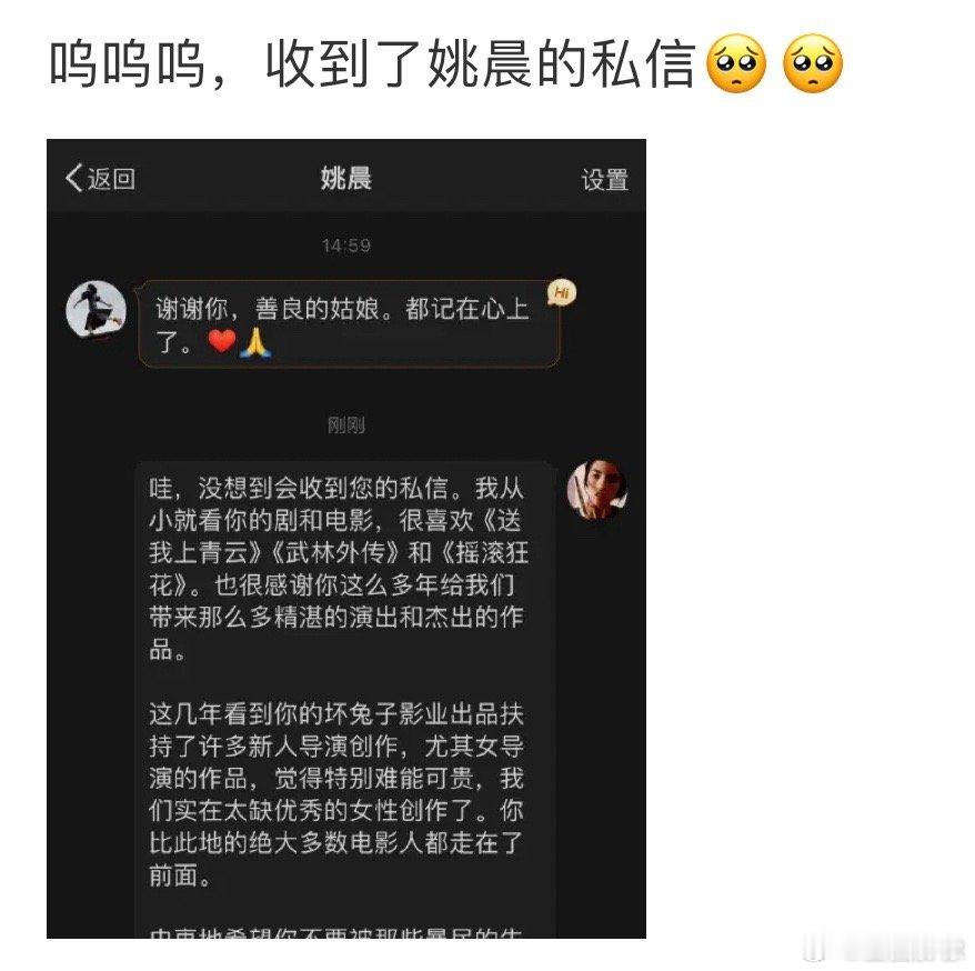 姚晨私信感谢了帮她说话的博主，原来明星大多数都会搜索自己 