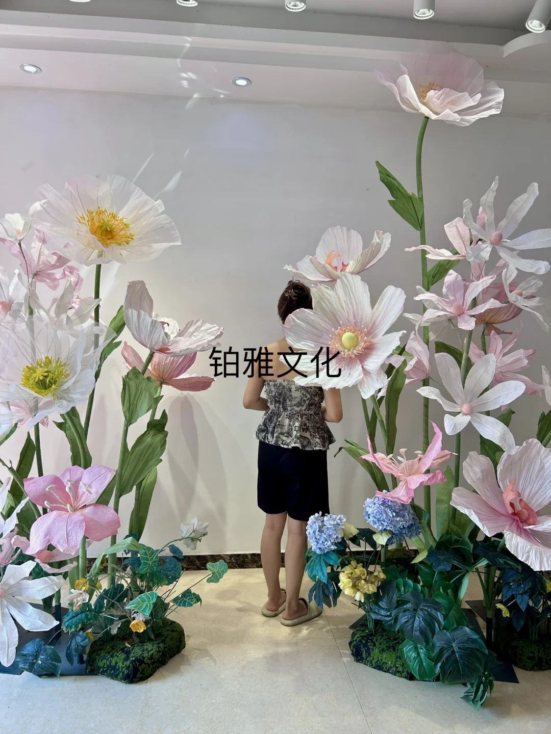 与白色超搭的浅粉色纸艺套餐。绝美！