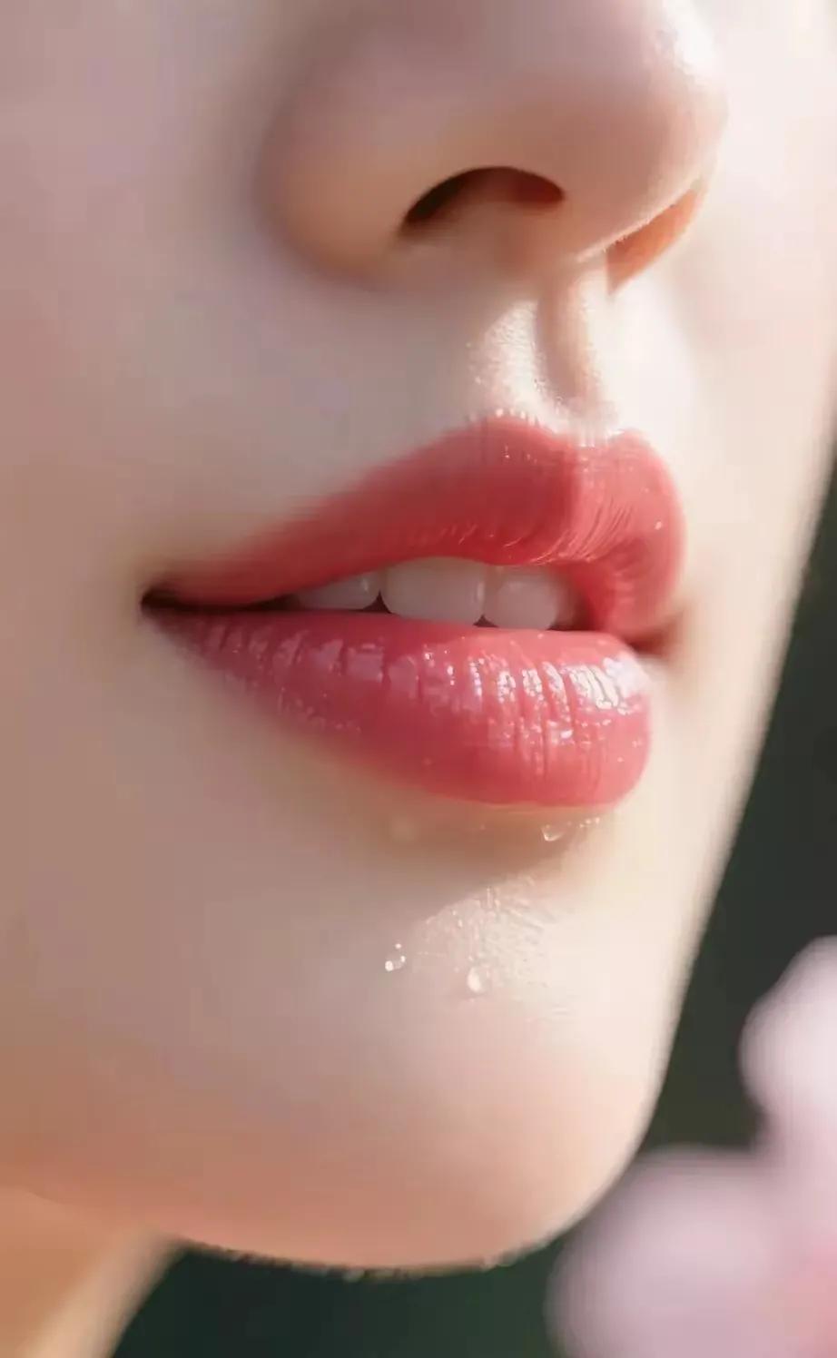 “粉嫩欲滴的唇妆，谁不爱呢？”💄💋