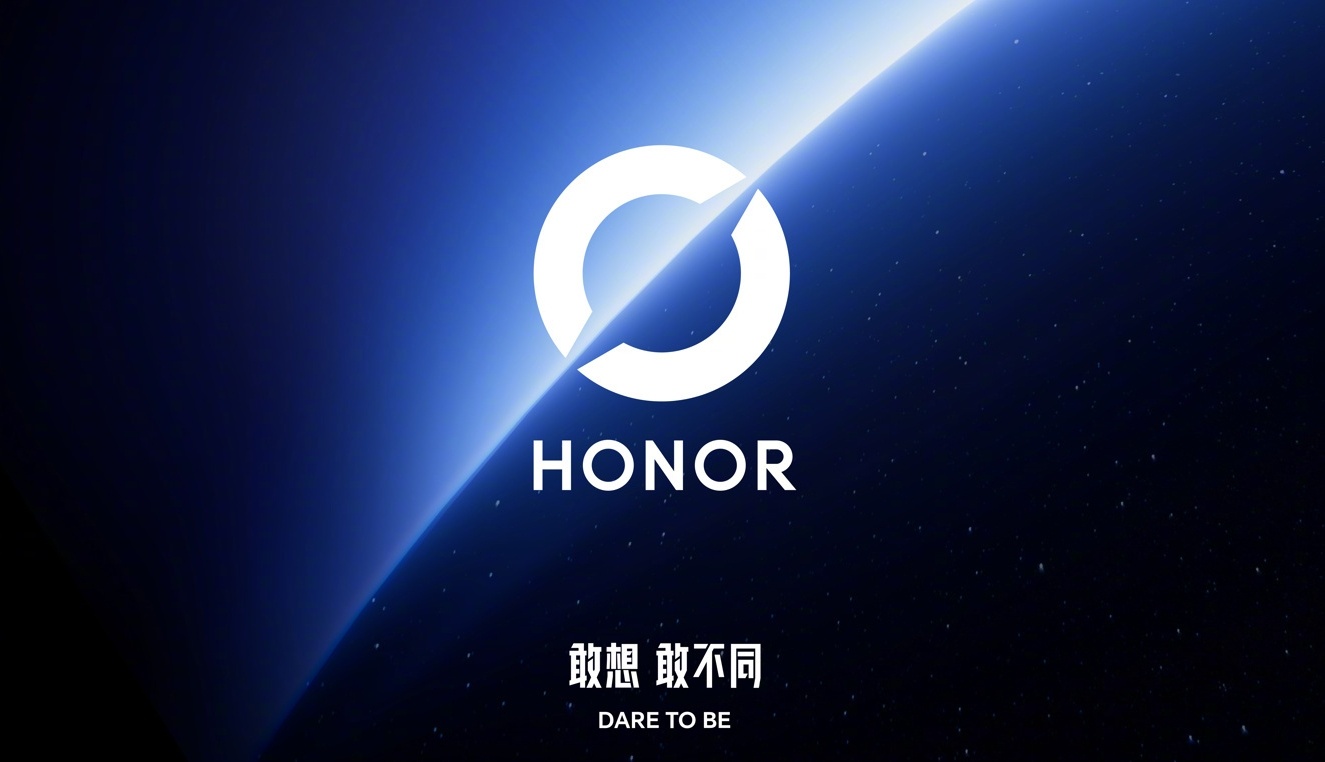 荣耀更换logo 主要变化是添加一个品牌图形标识“荣耀之环”，还有一个新的slo