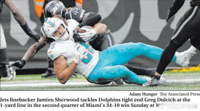 第14周海豚34：10喷气机 