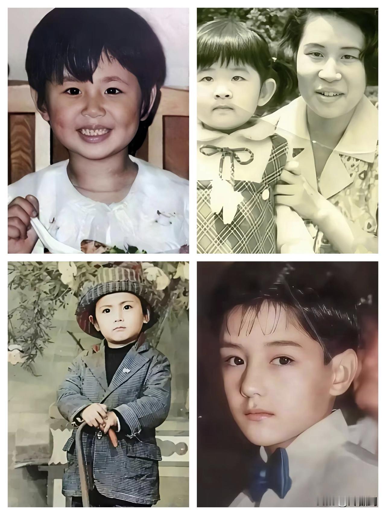 明星小时候的照片

杨紫的两个酒窝明显

吴君如没什么变化

但是后面的两位男同