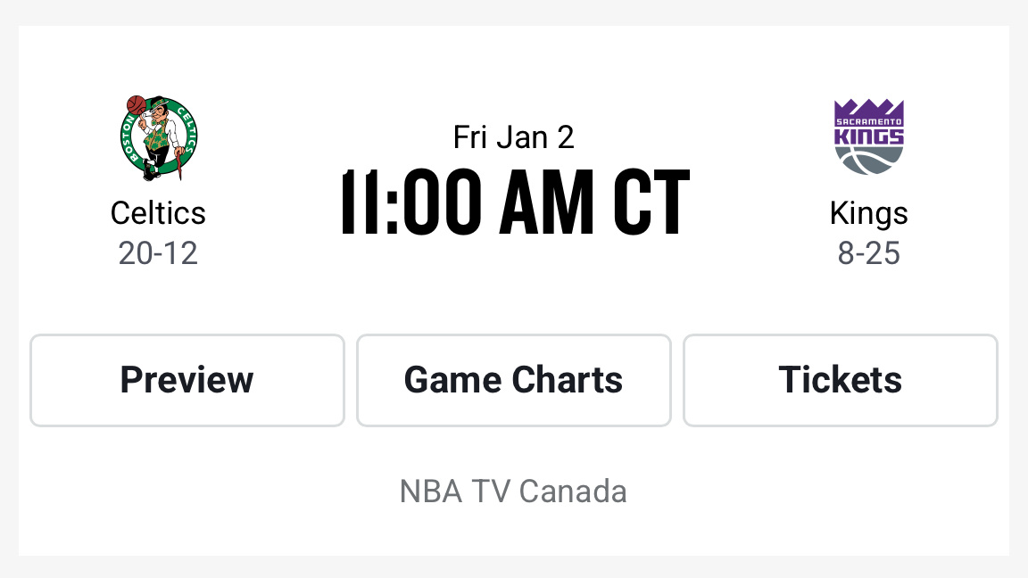 凯尔特人国度 直播预告 : 明早11:00【 2025-26赛季 】 NBA常规
