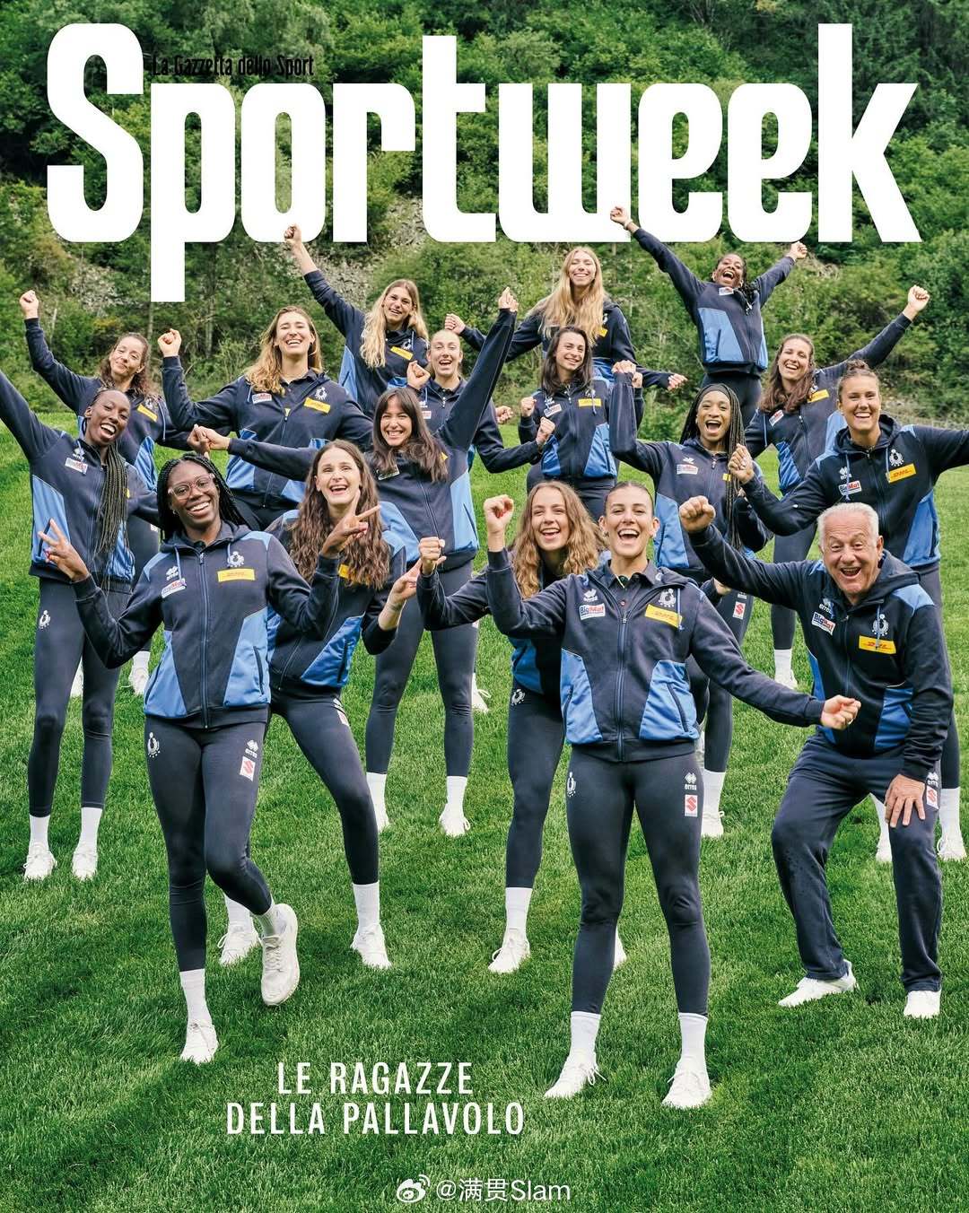 女排[超话]意大利女排 Sportweek合影📸 ​​​