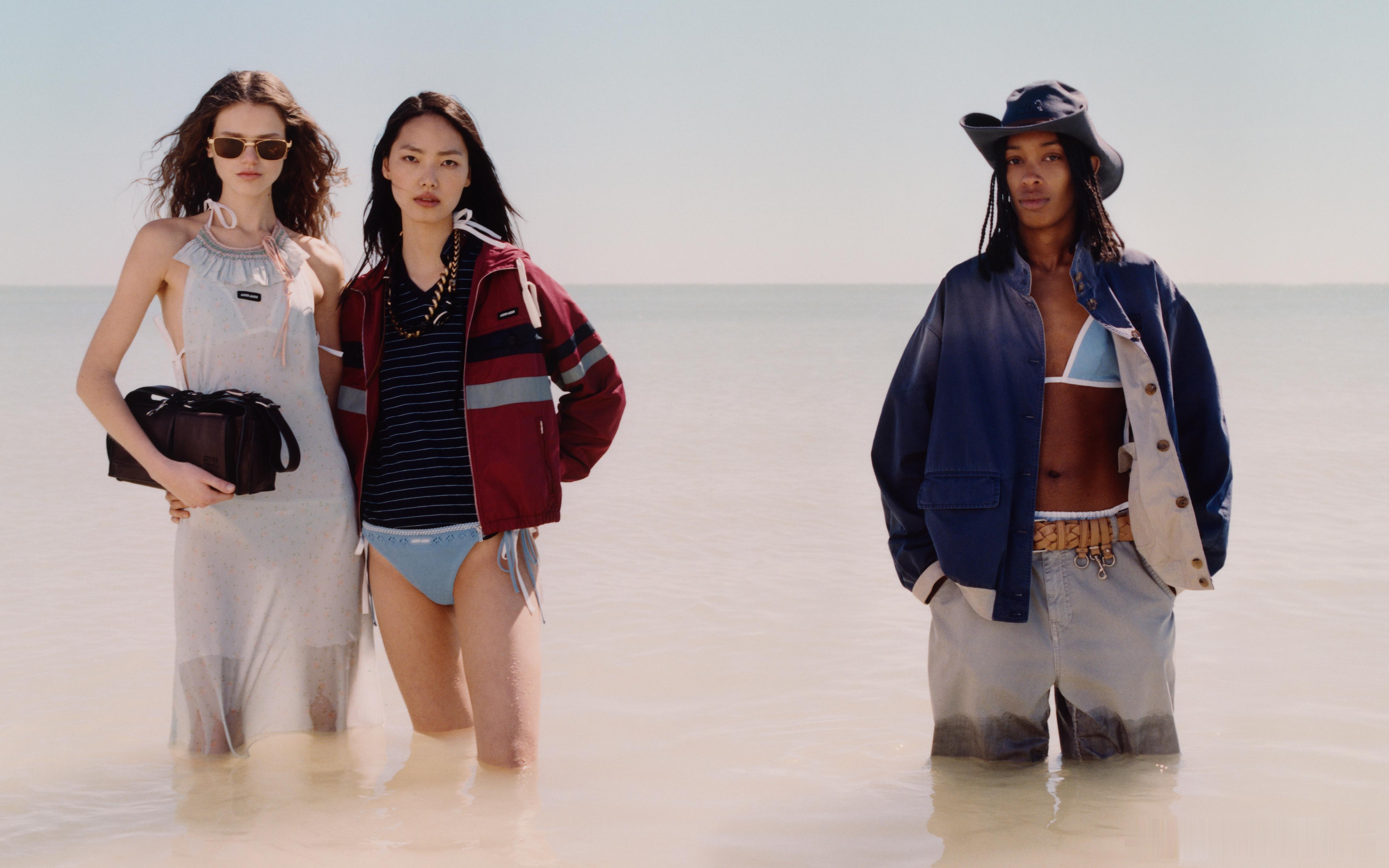 MIU MIU L'ETE' 2026广告大片品牌大使刘浩存、模特Sateen 