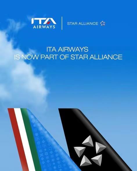 意大利航空正式加入星空联盟。意大利航空运输公司（ITA Airways） 已于2