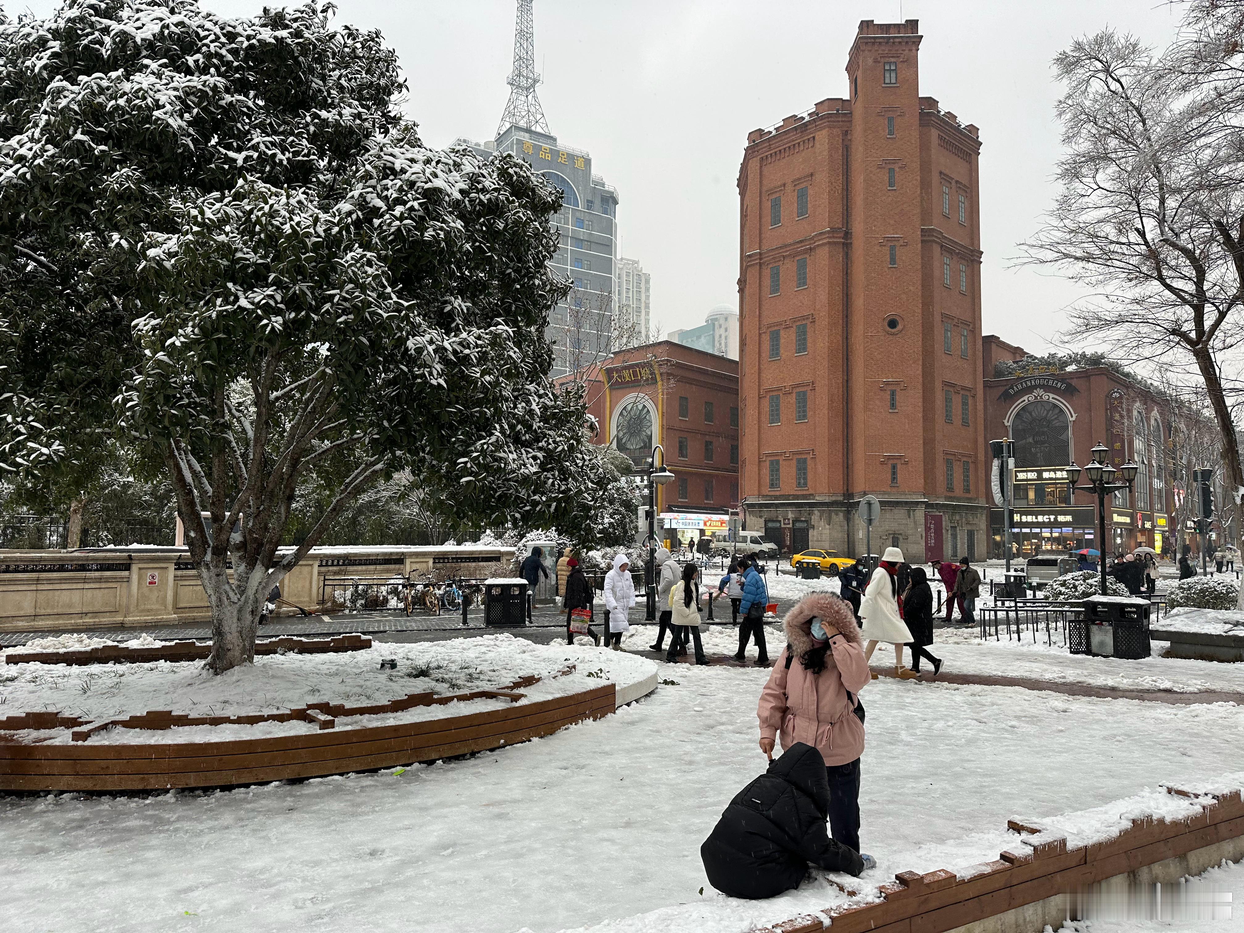 武汉雨夹雪，想到了夹总[嘻嘻]  ​​​