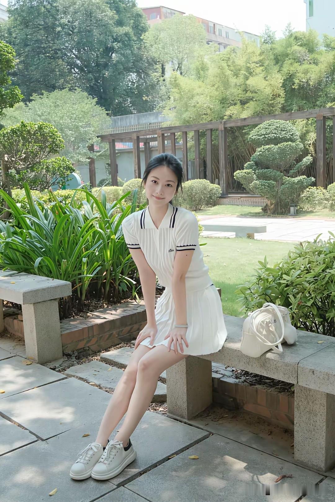 这么高的颜值，这么好的身材和气质，不来娱乐圈唱歌或者拍戏有点可惜啊。

这位美女