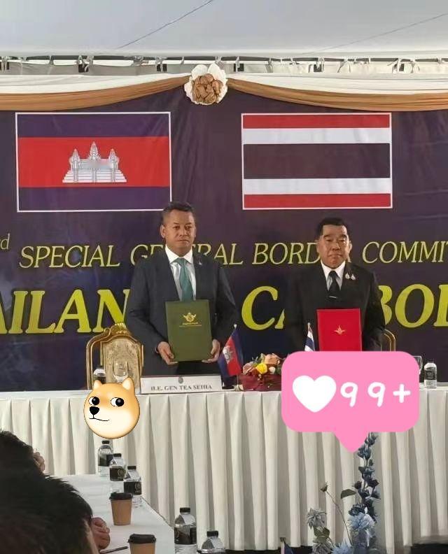 柬泰两国同意停火了！

柬埔寨国家电视台27日报道，柬泰两国当天签署停火协议，双