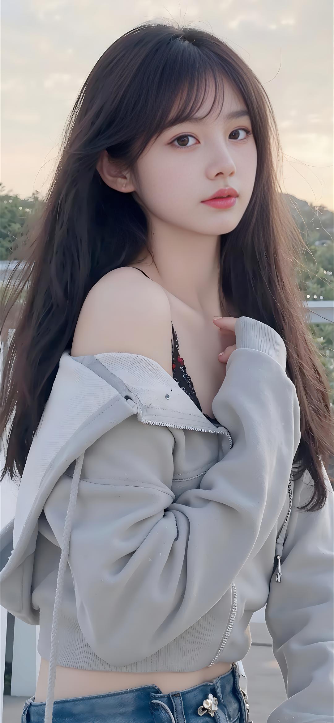 其实，年轻女孩，只要看起来清爽，举止不粗俗，就可以称为美女了，
年龄放在那，年轻