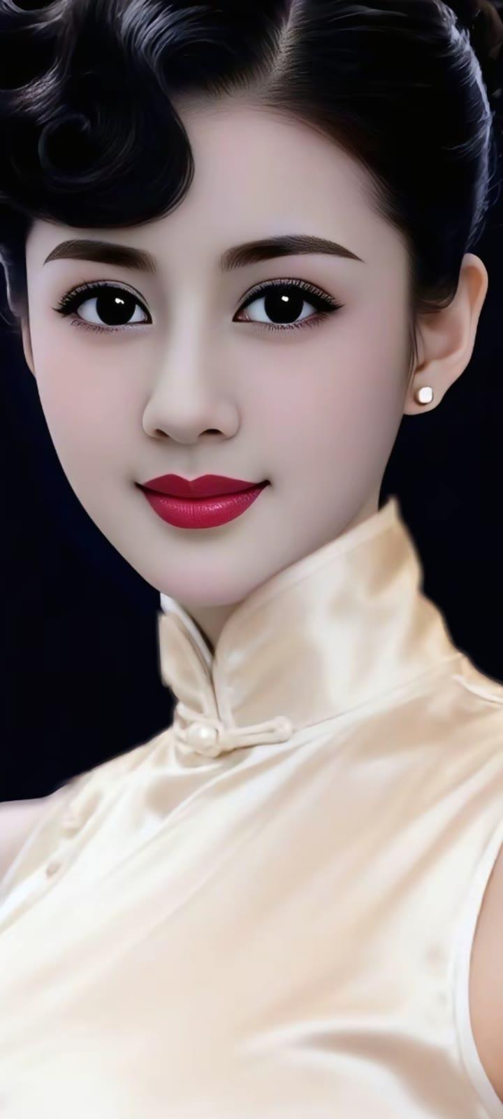 复古优雅，红唇诱惑，经典旗袍，韵味十足。