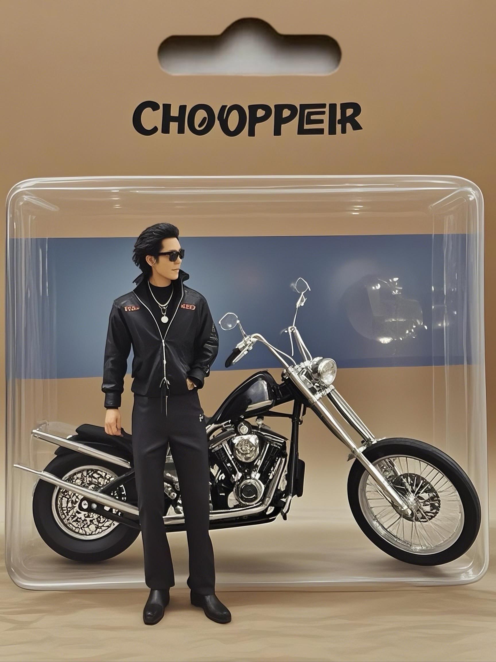 我的玩偶。玩具复古机车