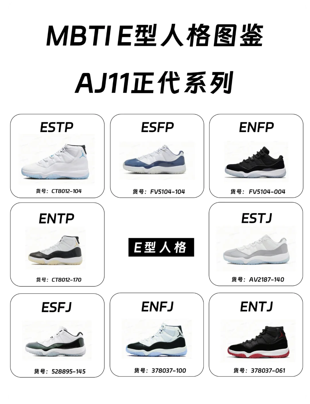 球鞋MBTI图鉴：你是哪款AJ11的粉丝？