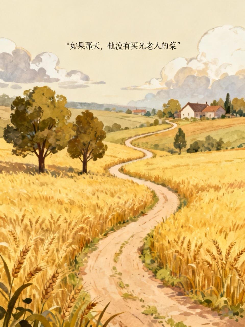 如果那天，小伙子没有买光老人的菜，老人是不是就能躲过那场车祸？

这个念头，像一