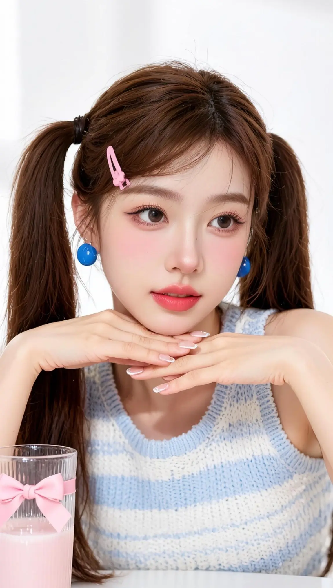 今天尝试了新风格，双马尾加上AI特效，美呆了！