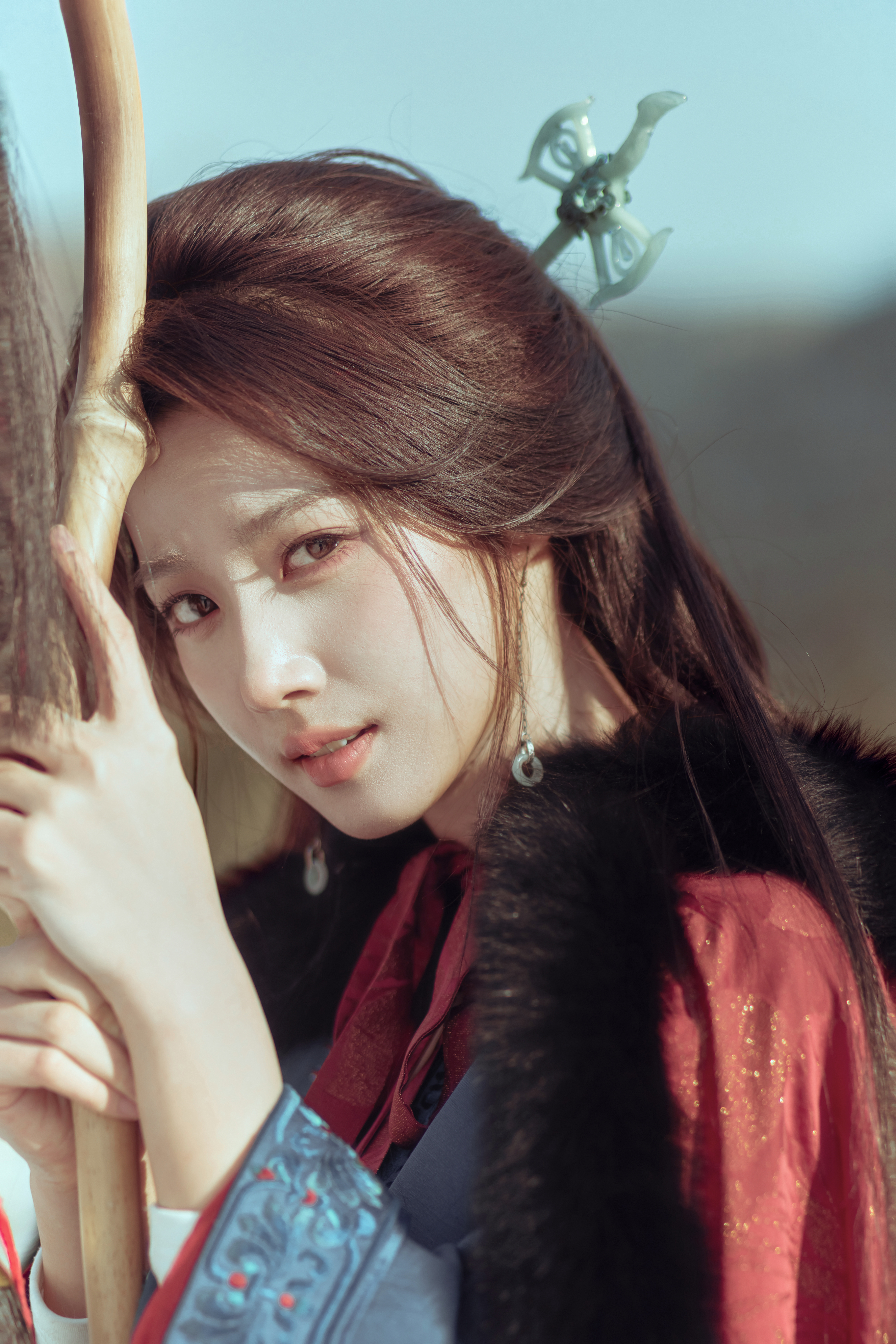 噜噜晓这套战国袍造型好美好美 眼里那种哀婉情绪也好好品啊 