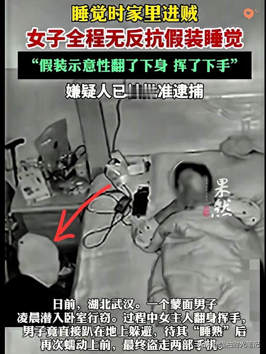 凌晨四点，武汉黄陂的一间平房里，蒙面贼踮脚翻箱倒柜，手机电筒的光扫过枕边人。袁女