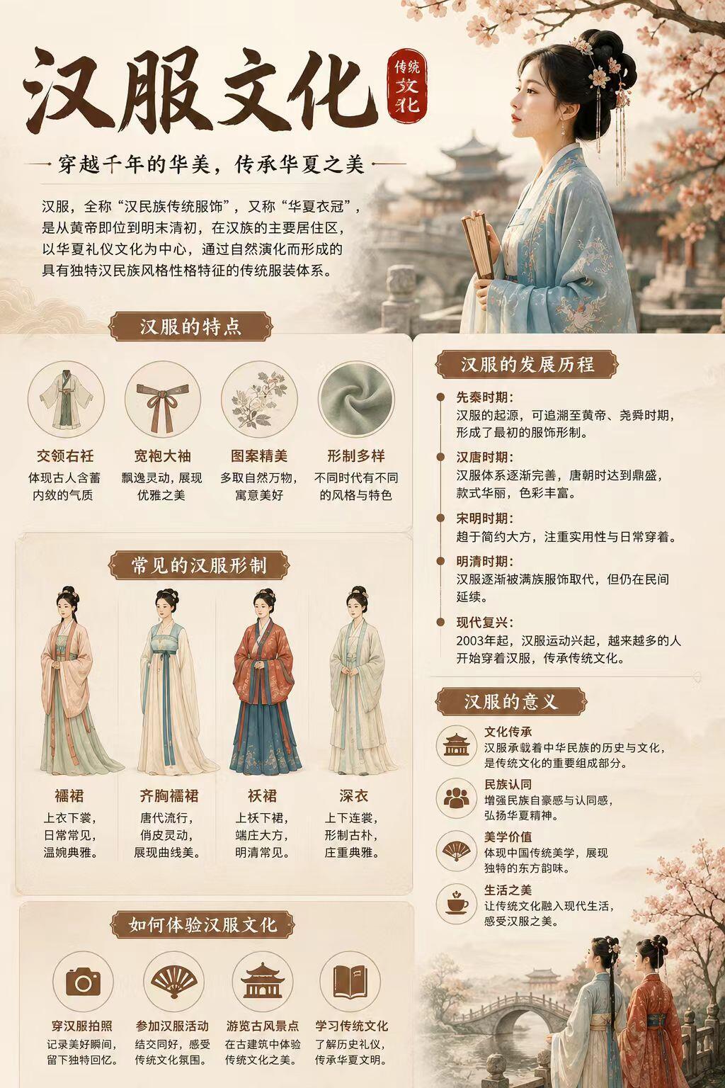汉服有着深厚的传统文化底蕴，整体很值得欣赏。
 
1. 美感层面：形制考究，襦裙