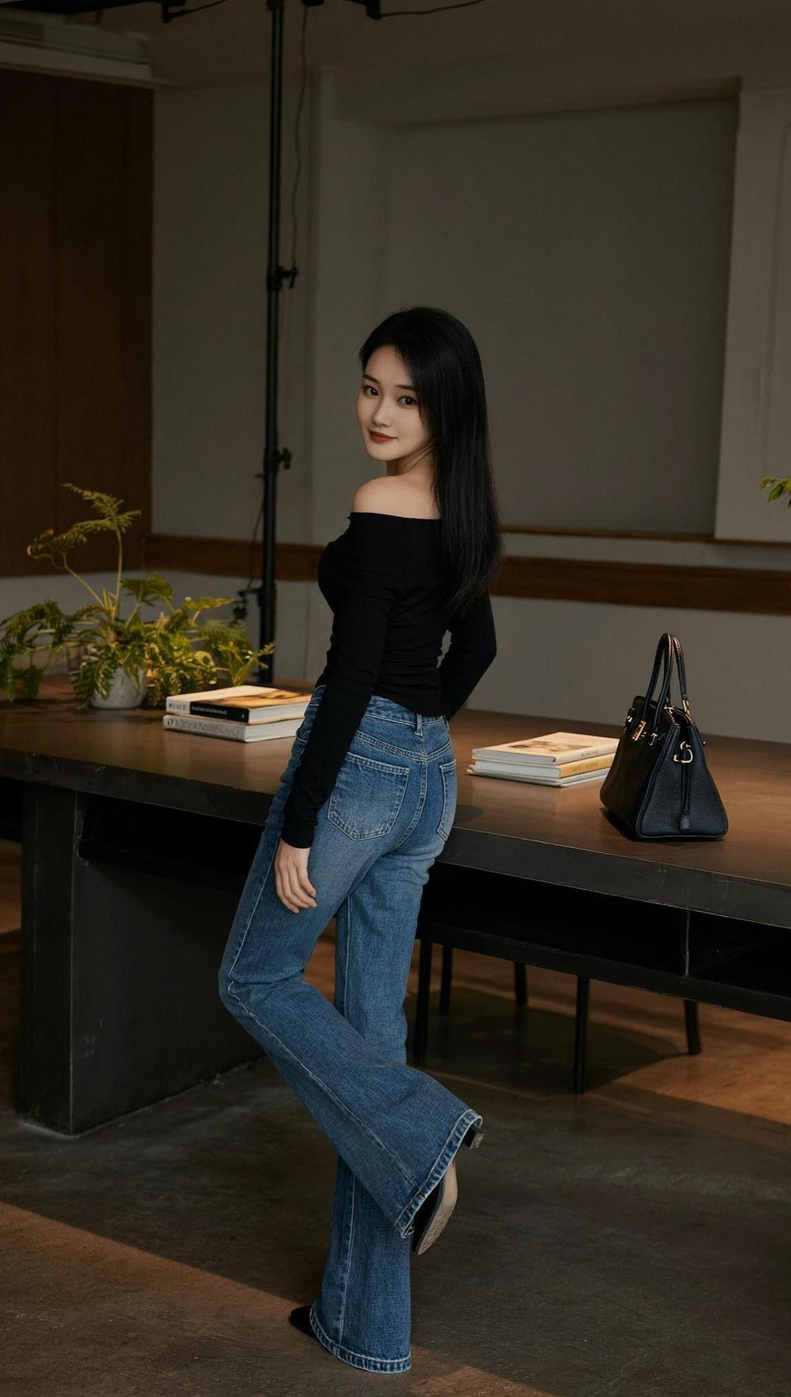 露肩牛仔照  美丽穿搭分享 穿搭灵感宝库