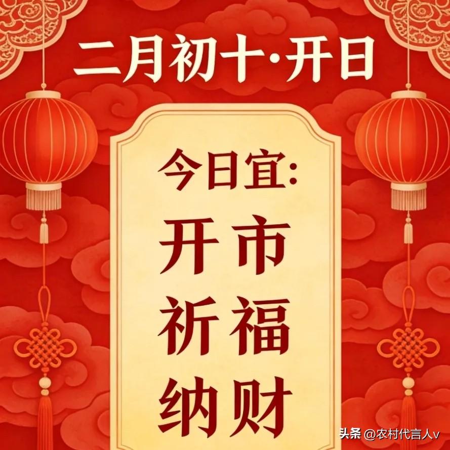 今日农历二月十有讲究，谨记“5大习俗”，消灾纳福迎好运。
 
“二月初十春意闹，