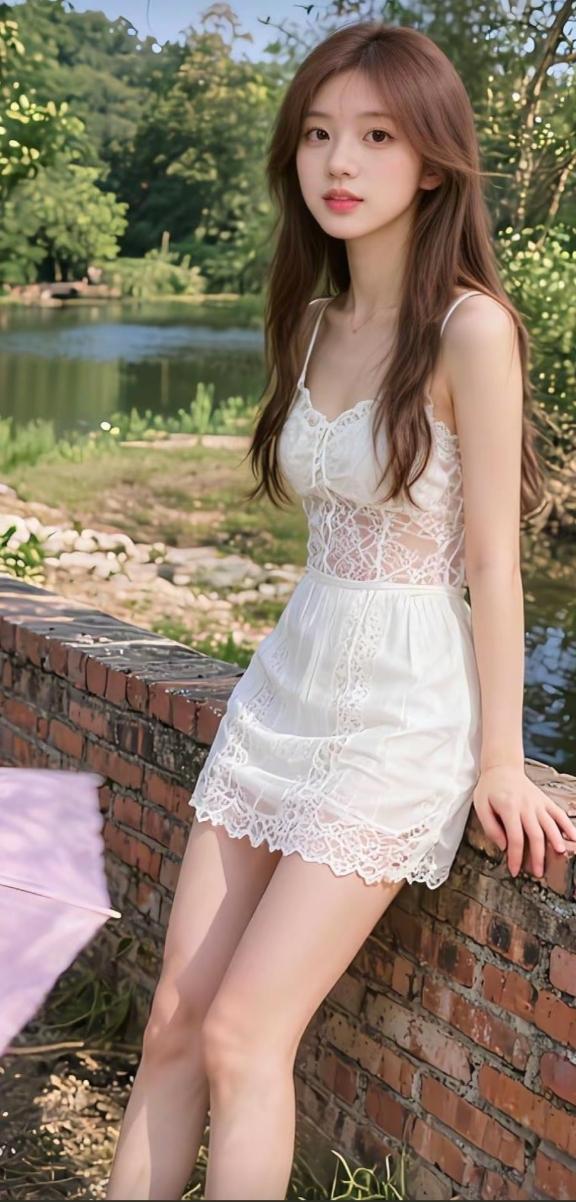 下联：流水临荫映神亭