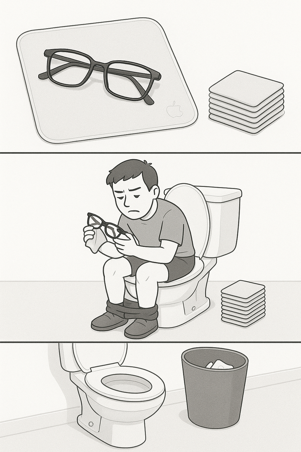 才知道眼镜布是不能用来擦眼镜的 是的，我都是用来擦屁股。 