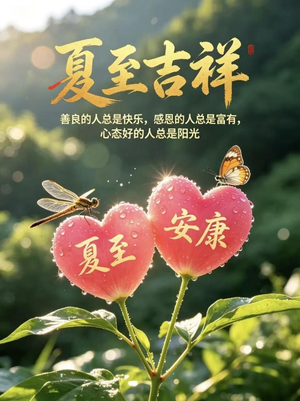 夏至阳极，岁晷已半。愿君
在极昼长明里，逢着故我之新生。待熏风解愠，夏木阴阴，期