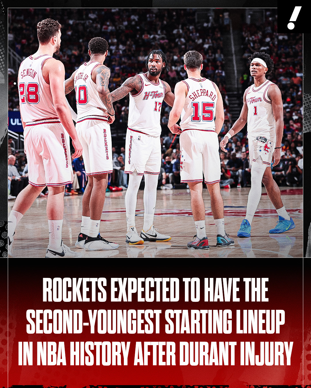 火箭首发：谢泼德、阿门·汤普森、伊森、小贾巴里·史密斯、申京，NBA季后赛历史平