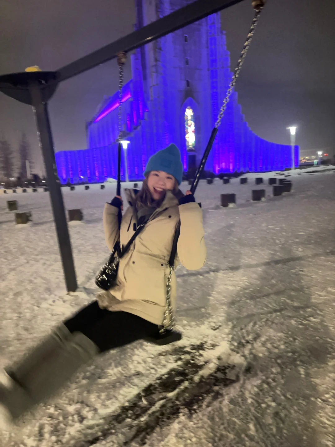 冰岛🇮🇸晚限定款💜紫色教堂，教堂内绝美