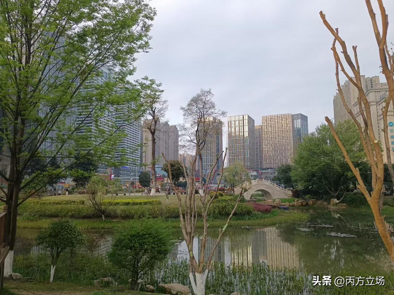 刚才办事路过花果园，才猛然想起，我居然七八个月没来湿地公园这边了！今天一看，变化