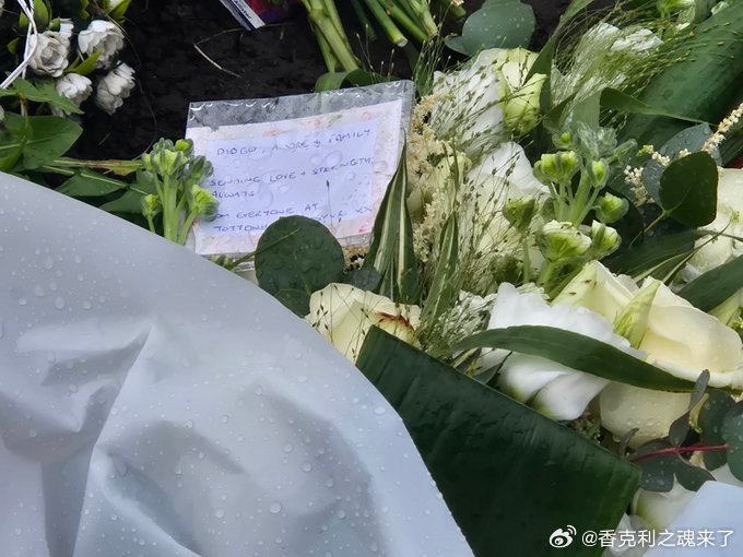 昨晚，维卡里奥和文卡特舍姆代表托特纳姆热刺全体成员，在安菲尔德的若塔纪念处献花。