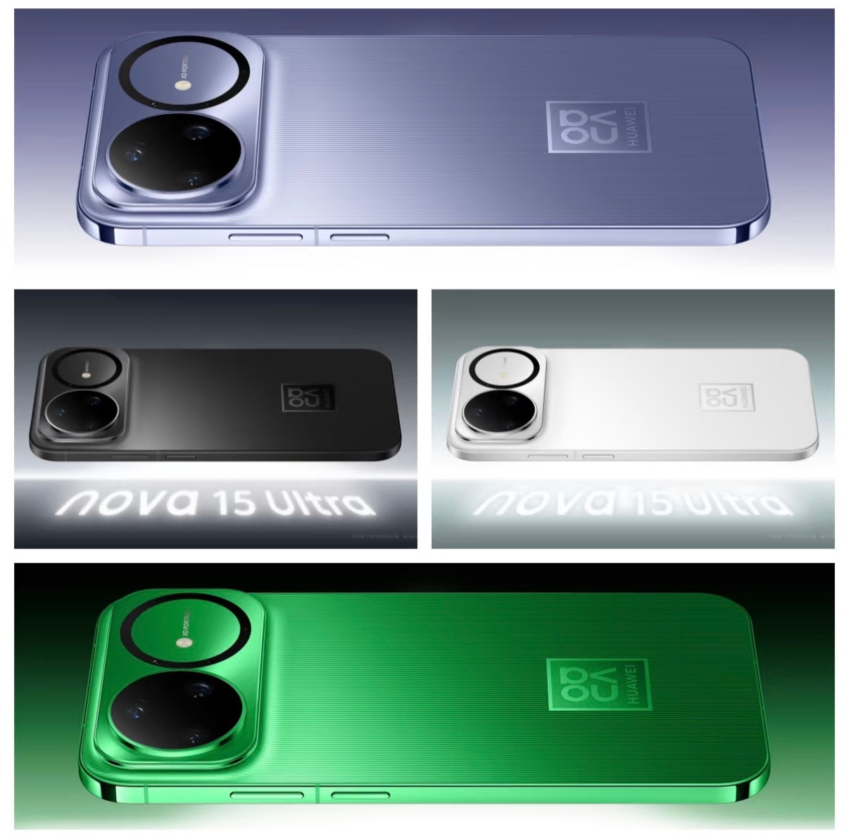 Nova15的黑色和白色看起来更好看，绿色有点太突兀 