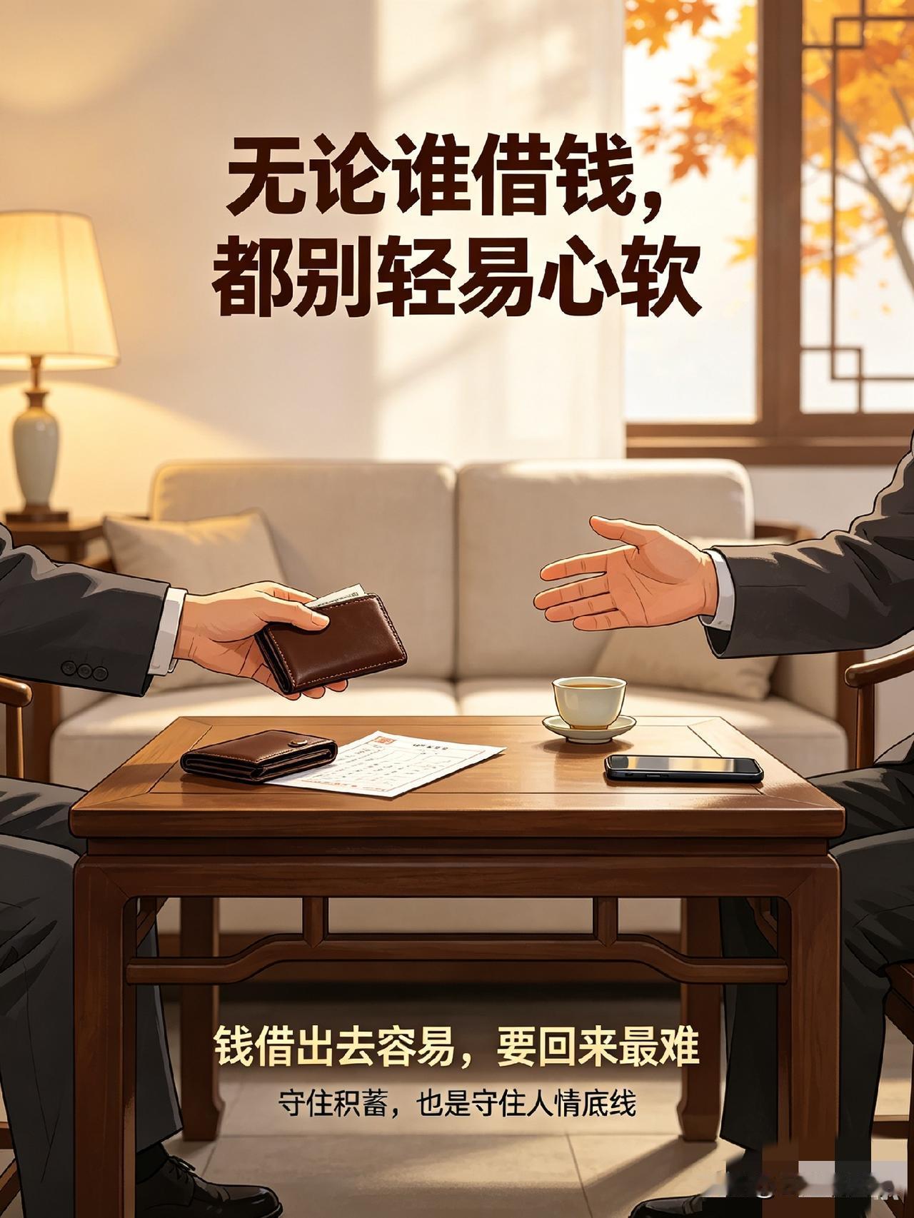 人这一辈子，记住一条铁律：任何人借钱都别心软，哪怕是至亲兄妹
 
人到中年才算看
