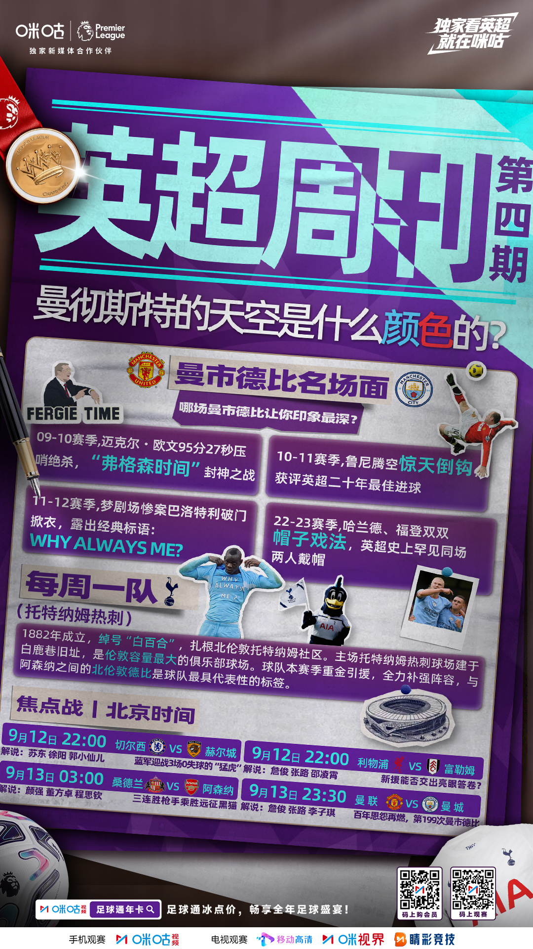 ⚽ 曼彻斯特的天空是什么颜色？📖 本期《英超周刊》回顾那些名场面👀 接下来看