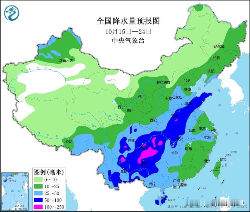 根据中央气象台预报，未来十天我国中东部有大范围降雨过程，气温分布北低南高。

在
