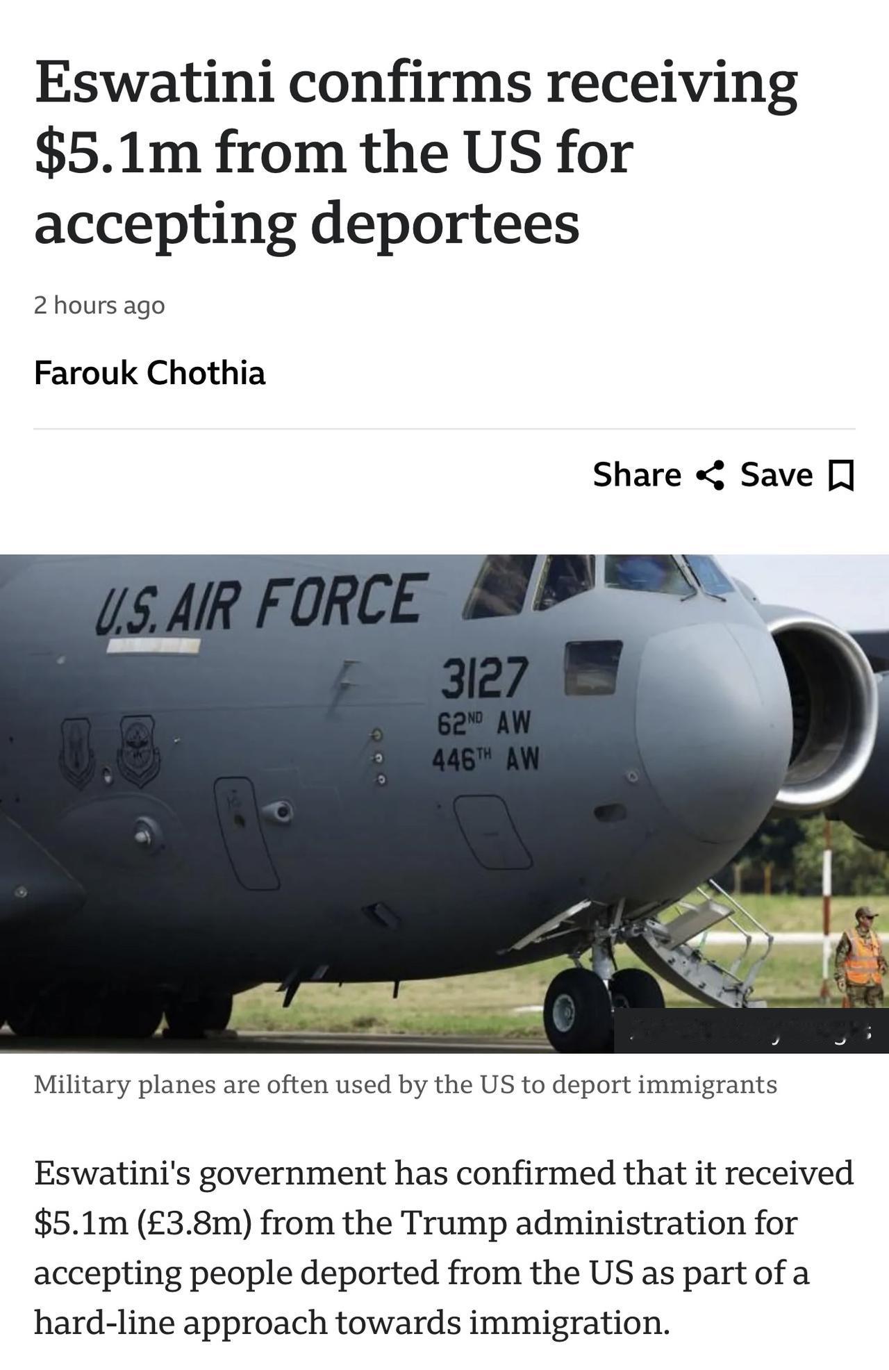 斯威士兰🇸🇿财政部长Neal Rijkenberg在一条简讯中证实了510万